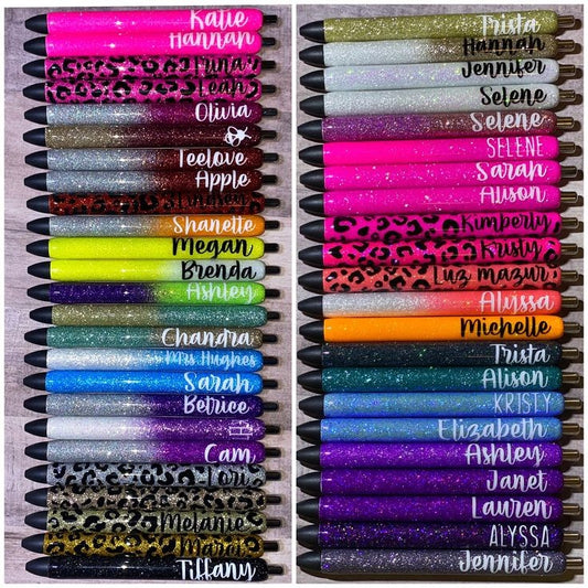 Personalized Ombre Glitter Pens